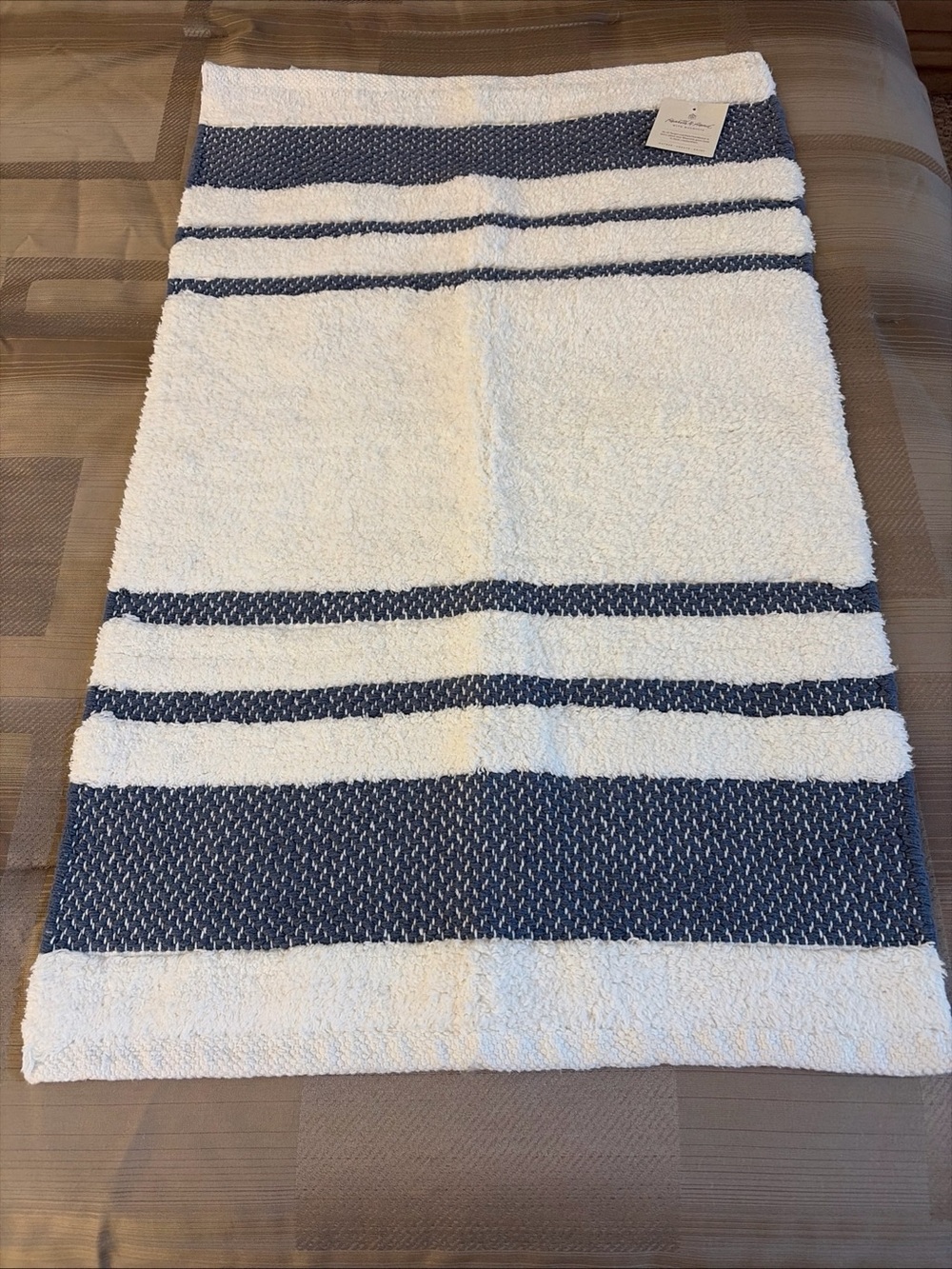Hearth & Hand Navy and White Striped Bath Rug